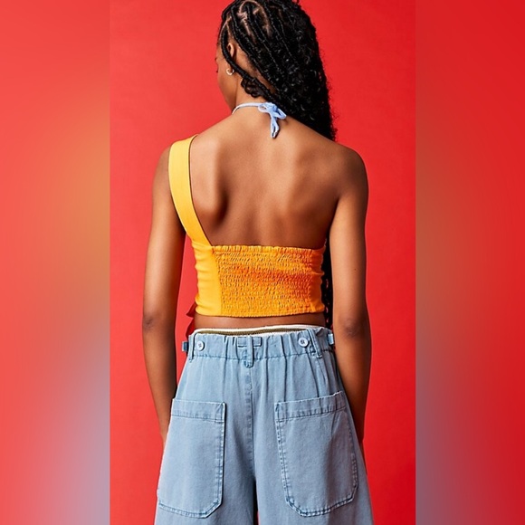 Free People Brea One Shoulder Top. NWOT. Marigold - Picture 4 of 15